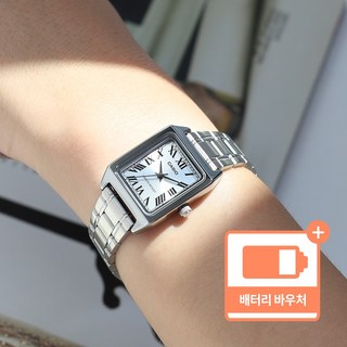 카시오 LTP-V007L-7B1 여성 가죽 시계