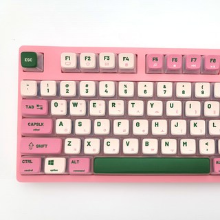 스마일준 핑크 한글 푸딩 투명 PBT 키캡 116키 ASA 높이 기계식 키보드용 분홍 핑크 한글 푸딩 키캡 제조사축 상품 이미지