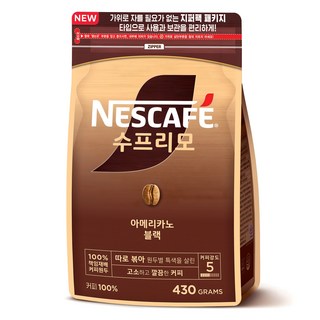 네스카페 수프리모 아메리카노 블랙 파우치 원두커피믹스, 430g, 1개입, 1개