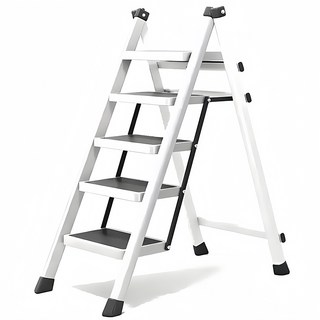 사다리 탄소강 휴대용 사다리 가정용사다리 화이트 4단/5단, 1개