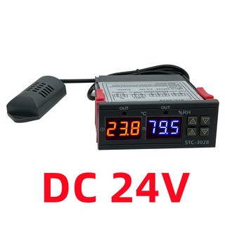 220V 12V 디지털 온도 컨트롤러 STC-3028 듀얼 AC/DC 온도 및 습도 조절기, 24V 지원, 1개 220V 12V 디지털 온도 컨트롤러 STC-3028 듀얼 AC/DC 온도 및 습도 조절기, 24V 지원, 1개