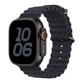 밴드톡 애플워치 호환 워터 실리콘 오션 밴드 스트랩 울트라 2 49mm 45mm 44mm 42mm 41mm 40mm 38mm 9 8 7 6 5 3 SE2 10 46mm, 미드나이트 블랙 버튼, 1개