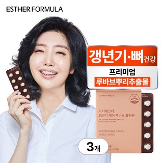 [본사직영] 여에스더 갱년기 케어 루바브 올인원 루바브뿌리추출물, 3개, 30정