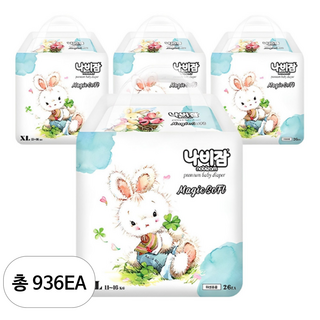 나비잠 매직 소프트 팬티형 기저귀 아동공용 점보형 (15kg~), 특대형(XL), 936매