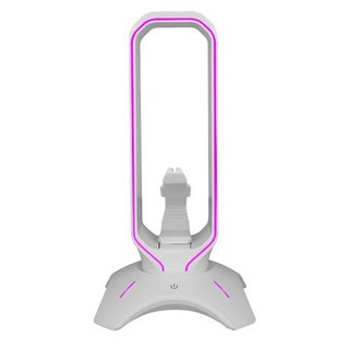 게이밍 마우스 선 번지 번지대 거치대 선정리 선고정 오버이어 헤드셋 RGB 헤드폰 USB 2.0 허브 게임 액세서리, White, 1개