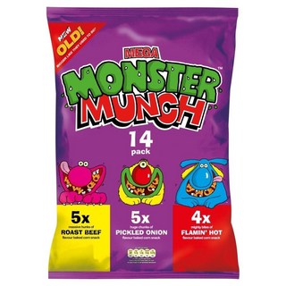 영국 워커스 몬스터 먼치 버라이어티 팩 3가지 맛 22g X 14봉입, 3개