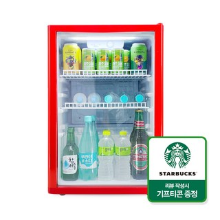 포쿨 미니 쇼케이스 냉장고 KVC-72 72L, 레드