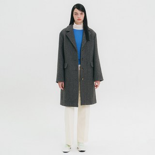 올리브데올리브 울 블렌드 테일러드 코트 OW3WH1100 510150, CAMEL