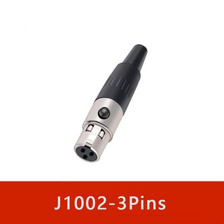 4pcs 미니 항공 3/4/5/6 핀 XLR 플러그 및 잭 커넥터 아연 합금 구리 마이크 오디오 비디오 연결, J1002-3P
