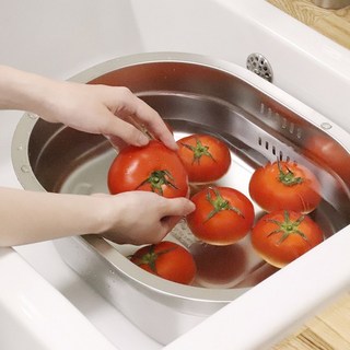 [슈퍼HOT][BLOSSOM] 블라썸 알뜰한 공간활용 올스텐 배수구형 대용량 설거지통 10L, 단품, 1개