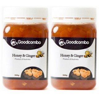 Goodcombo 굿콤보 호주 허니 앤 진저 500g 2팩, 2개