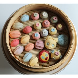 친절한 키트씨 오색 꽃송편 떡만들기 체험 재료세트 Diy키트 kit 400g, 1개