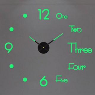 2025 모던한 대형 벽시계 3D DIY 쿼츠 시계 패션 아크릴 거울 스티커 거실 홈 장식 HORLOGE 사무실 개업 선물, 016 Luminous_2D 16 inch (40cm), 016 Luminous