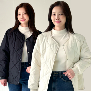 클래시코 오버핏 여성 경량 패딩 점퍼 깔깔이 퀼팅 자켓