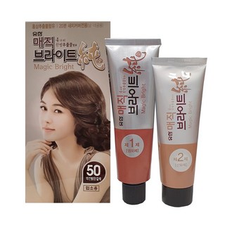 유한양행 매직브라이트순 염색제, 1개, 50.약간 밝은 갈색