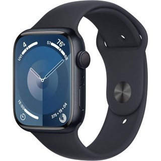 Apple Watch 시리즈 9 [GPS 45mm] 미드나잇 스포츠 밴드 M/L이 포함된 알루미늄 케이스 (갱신)