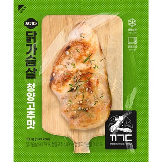 꼬기다 프리미엄 소스 닭가슴살, 청양고추맛, 10개, 100g