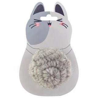 고양이 공 울 씹는 상호 작용 훈련 티저 애완 동물 선물, 1개