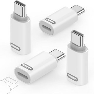 썬더볼트 4 독 MoKo 라이트닝 여성용 USB C 남성 어댑터 아이폰 15 2팩 USBC 투 15/15 Pro/15 Pro Max/15 Plus 아이패드 프로/에어 35W 고, White PD_4pack, 2개
