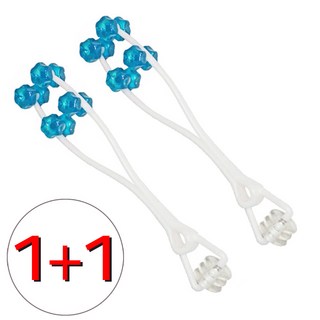 [2개 세트] 롤러 얼굴 마사지기 (2단 페이스 롤러 1P + 1P) – 페이스 마사지, 핸디 바디 안마기, 페이스업 롤링 괄사, 블루 얼굴리프팅마사지