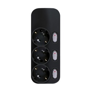 대성 플러스탭 블랙 개별스위치 고용량멀티탭 과부하차단, 개별 3구 블랙, 2M, 1개, 블랙 개별 3구, 2m
