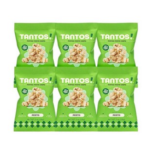 Tantos 과자 칩 탄토스 퍼프 파스타 맛있고 강렬한 맛의 스낵 셰프 스타 조 사스토 제작 카치오 에 페페 4온스 2팩, 페스토, 1온스 (6팩), 2개
