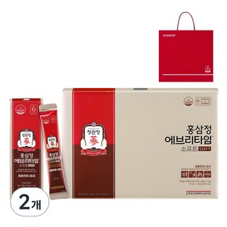 에브리타임 홍삼정소프트 + 쇼핑백, 200ml, 2개