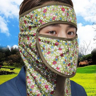 국산 자외선차단 마스크 사용 모습