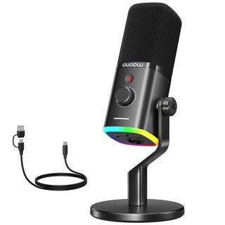 마오노 USB XLR 다이나믹 마이크 게이밍 방송용 녹음용 PD100X, 일반형(RGB없음), PD100X(탁상형)