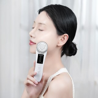 AIRYES 갈바닉 고주파 피부 마사지기 진동클렌저 M80B, 핑크, 핑크