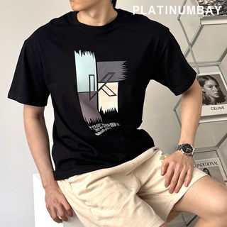 플래티넘베이 남성 여성 프린팅 반팔 티셔츠
