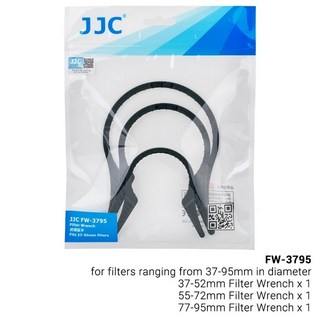 호환용 JJC 카메라 렌즈 필터 렌치 제거 도구 키트 37 - 52 mm 55 72 77 95 MCUV UV CPL ND 캐논 니콘 소니, 1) 37mm to 95mm, 1개