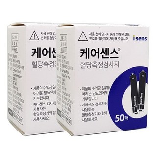 케어센스 혈당측정검사지, 2개, 50개입