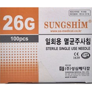 성심메디칼 //주사바늘// 니들 //멸균주사침//주사침 26G 13MM 1통 100개입, 100개, 주사침