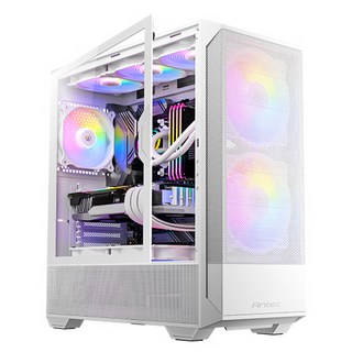 안텍 NX416L ARGB MESH 강화유리 미들타워 케이스 White, 1개