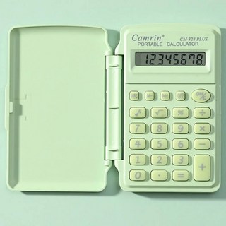 8자리 미니 플립 계산기 스마트 스테이 경량 과학 캔디 컬러 휴대용 사무실 용품, 03 green--