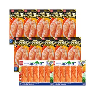 한성기업 게맛살 크래미 (몬스터크랩72g X 10개) + (H90g X 2개), 72g, 12개