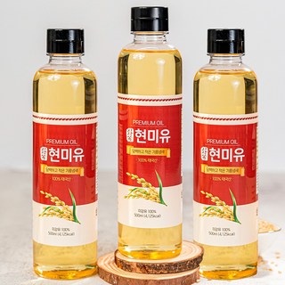 시장쏙 프리미엄 100% 현미유, 500ml, 3개