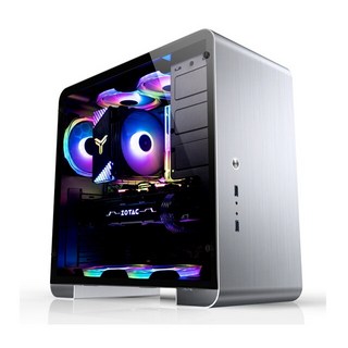 미들케이스 플러스 U4 컴퓨터 케이스 실버 ATX 알루미늄 섀시 4MM 듀얼 유리, 01 Silver
