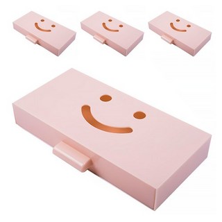 마켓에이 책상밑 접착 스마일 히든 서랍 그레이, 12개, PinkColor