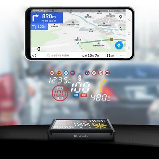 만도 HUD T 카카오 맵 GPS 아리아 헤드업디스플레이 네비게이션 음성인식, 1개, 전차종