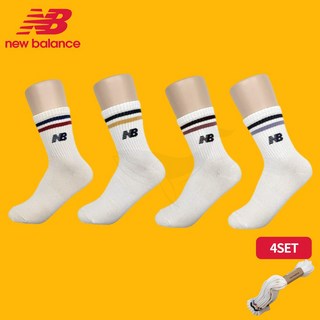 [4PACK] 뉴발란스 양말 스포츠 스트라이프 삭스 패션