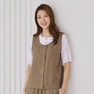 이브바바 여성 자수 쿨 인견조끼