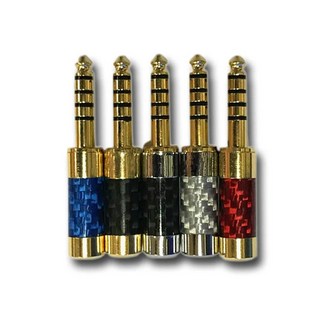 골드 밸런스드 오디오 잭 플러그 5 극 스피커 터미널 DIY 이어폰 하이파이 액세서리 4.4mm 커넥터 4mm 6mm 1개, Red 4mm