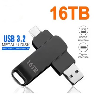 고속 전송 USB 3.2 플래시 드라이브 메모리 디스크 방수 16TB, 08 Black-16TB, 1개