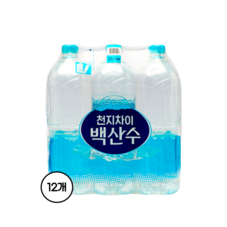 백산수 생수 무라벨, 2L, 12개