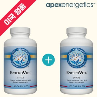 APEX ENERGETICS 아펙스 에너제틱스 엔테로바이트 EnteroVite K100 180캡슐/미국정품 해외직구, 2개(기획특가 할인중!), 2개, 180정