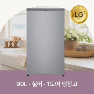 LG전자 미니 90L 1도어 냉장고 방문설치, 실버, B103S14