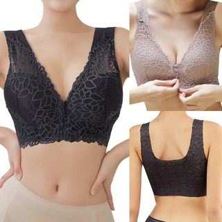 이너피아 노라인 앞지퍼 브라 편한 가벼운 빅사이즈 브라 노와이어 부유방 브라