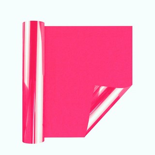 창문 필름지 가방용 열전달 프레스와 및 기계 3D 가능 티셔츠 - 호환 열 다리미 Cricut DIY 퍼프 비닐 실루엣, 25cmx91.4cm, PUF-Hot Pink